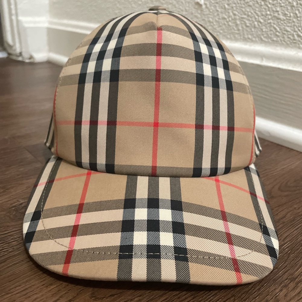 Burberry Check Logo Baseball Cap